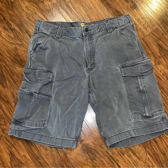 Men’s Carhartt Gray Cargo Shorts Relaxed Fit 36 - Picture 1 of 9